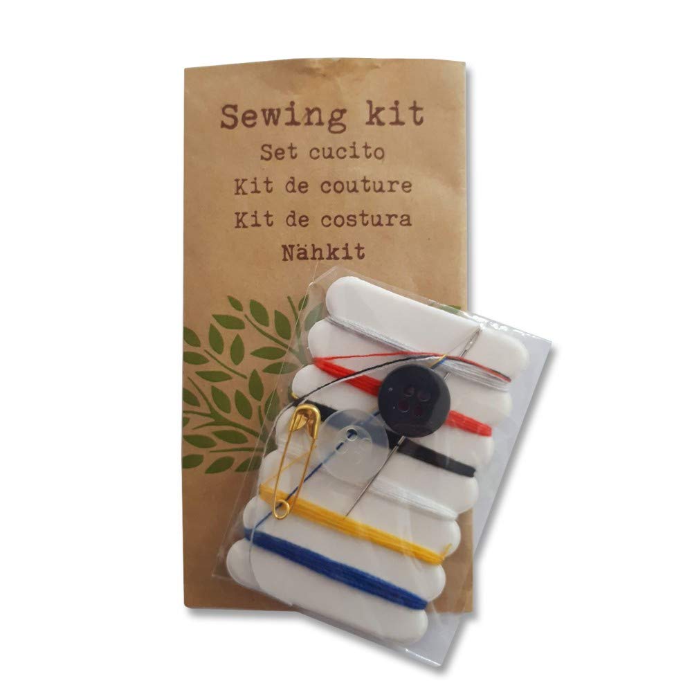 Awek.eu 100 Stück Hotel Einweg Nähset Nähetui Sewing kit Karton Nature Serie Neu