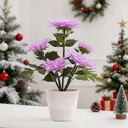 Image of Artificial Sunflower Flower Lamp, Anniversary Christmas Birthday Gifts for for Women Mom Granddaughter Girlfriend Friend Wife, Dimensions Night Light Decor for Bedroom Bar Coffee Shop