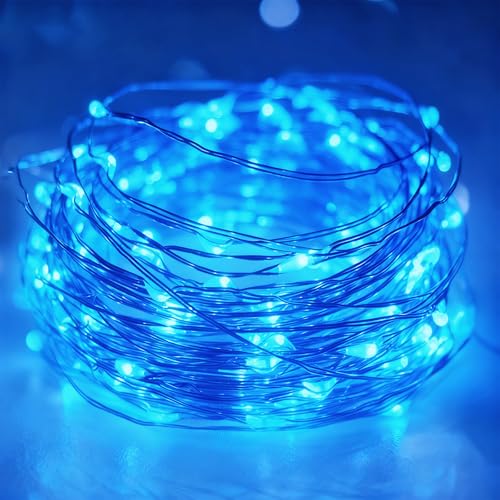 litogo 1 guirlande lumineuse avec minuteur - 3 m - 30 LED - Étanche - Fil de cuivre - Guirlande lumineuse à piles (pile AA) - Pour fête, Noël, mariage -...