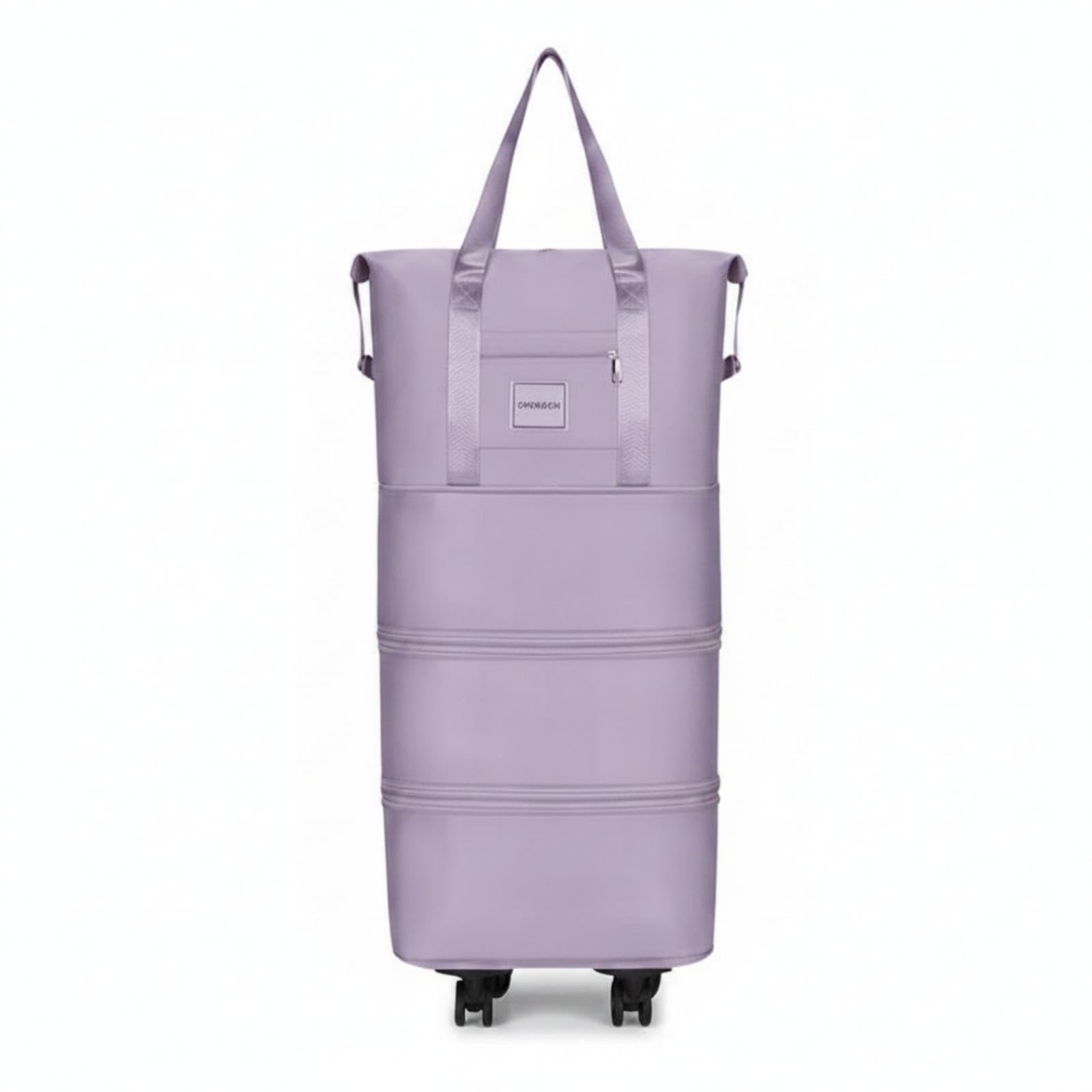 Wheeled Travel Bag Detachable Rolling Luggage with Rotating Wheels Wheels Waterproof Expandable Duffel Bag for Journeyers, Students, Moving, Dorm Life Light Purple XL-Backpack-picture-45