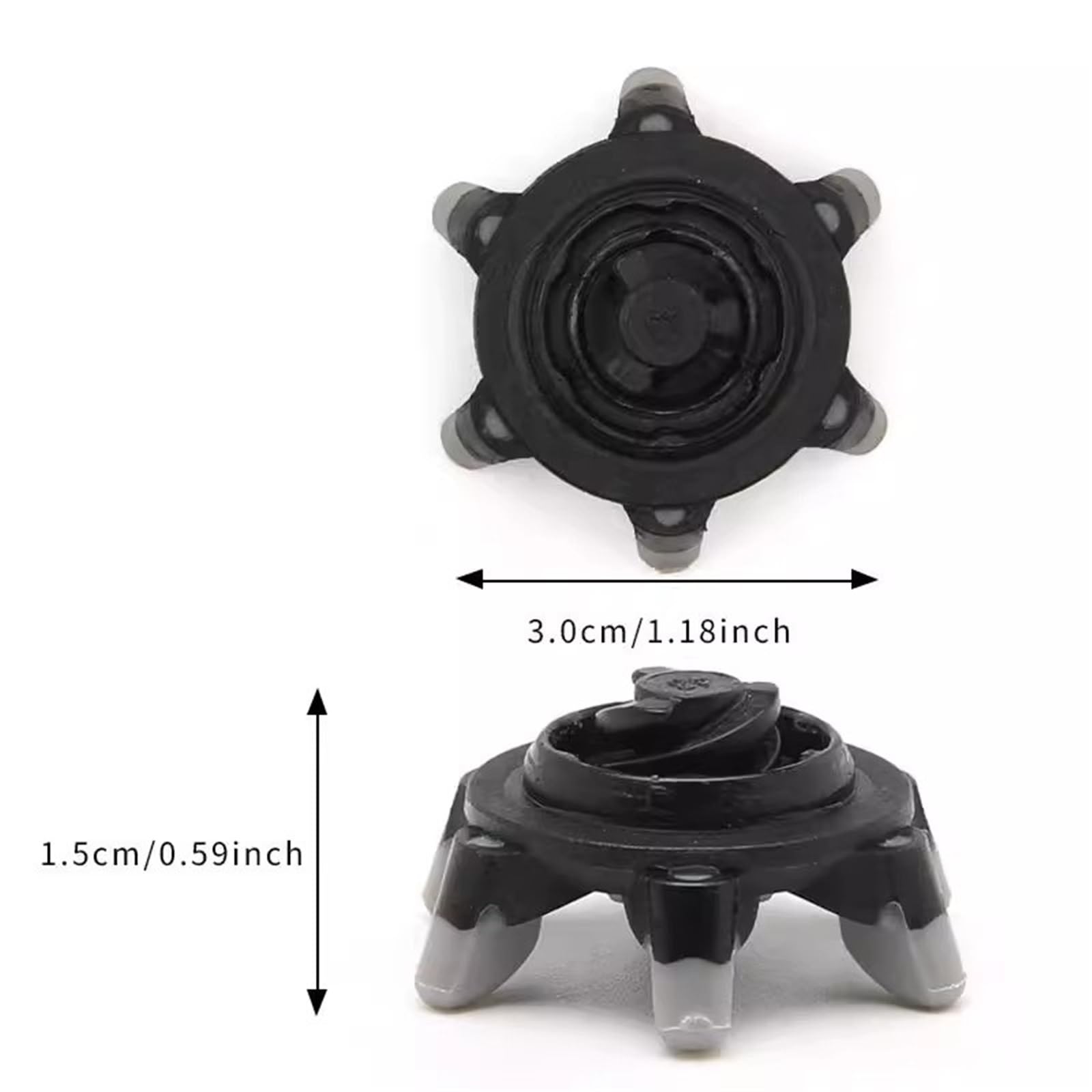 20 Stück Golf Spikes Mit Demontageschlüssel Für Fast Twist, Tri-Lok Schnittstelle - Compatible with adidas, Nike, Callaway, Under Armour, Footjoy, New Balance, Ecco