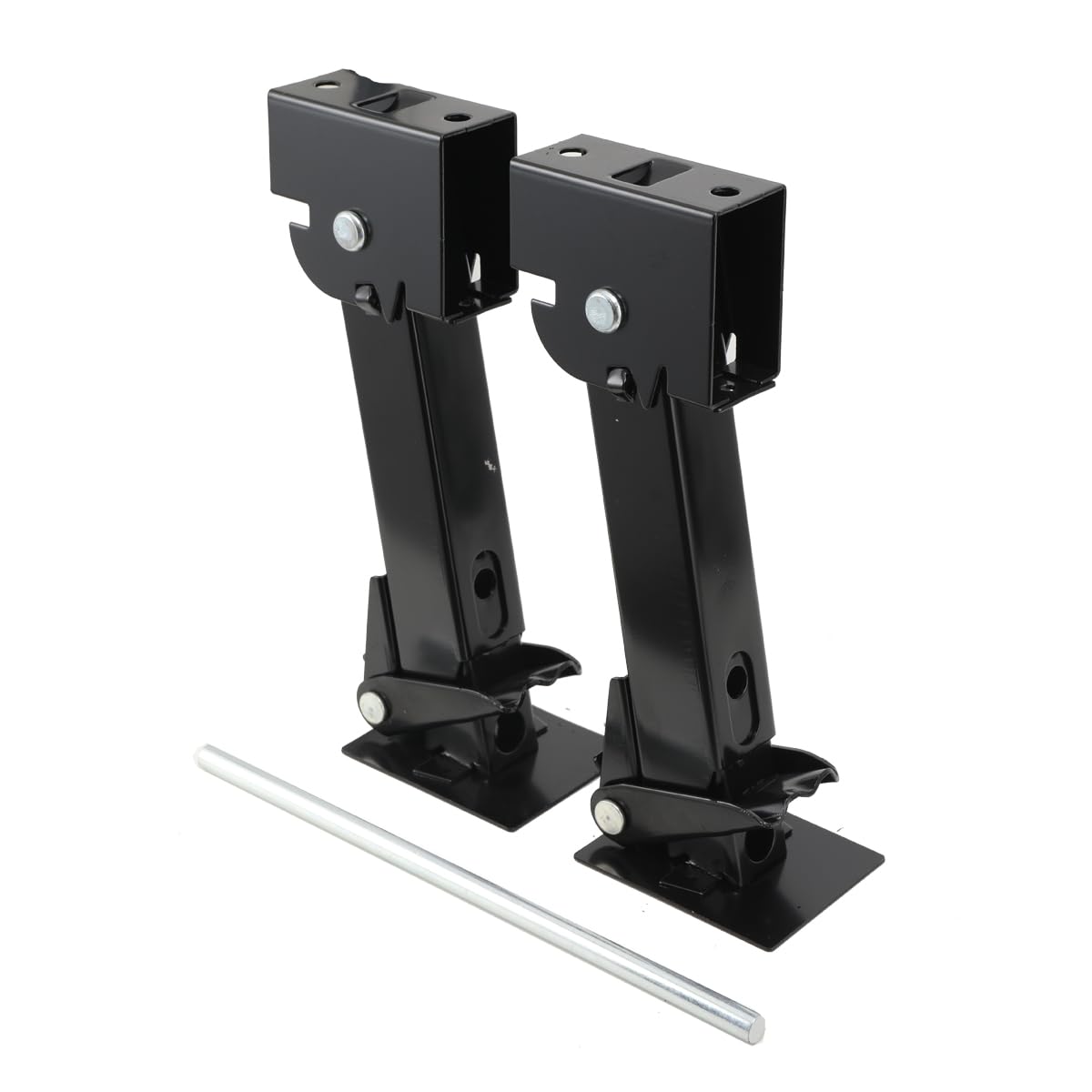 Vérin Stabilisateur Caravane, Lot de 2 Stabilisateurs de Remorque, Support de Stabilisation Charge 450kg (992 lbs), Réglable 290-455mm, pour Camping-Car, Caravane, Véhicule Tout Terrain