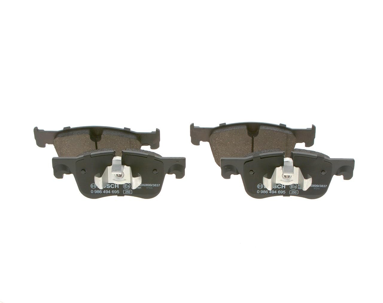 Bosch BP1690 Pastillas de freno Eje delantero certificación ECE-R90 1 juego de 4 pastillas