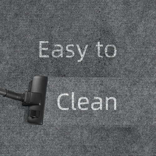 Vieshful Selbstklebende Teppichfliesen 30x30 cm, Zuschneidbare Teppichbodenfliesen, Weiche Nadelfilz Fliesen für Wohnbereich, Büro, Küche – 10 Fliesen pro Box / 0,9 m² Hellgrau