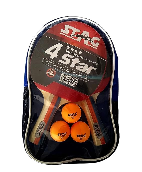 Stag Iconic Racket Buy Stag Iconic 4 Star Professional Table Tennis (T.T) Multi-Set ...