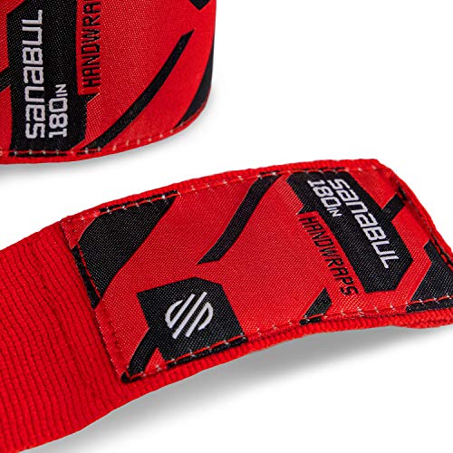 Image of Sanabul Elastic 180 inch Boxing Hand Wraps for Boxing Gloves Muay Thai Kickboxing MMA Wraps for Men & Women