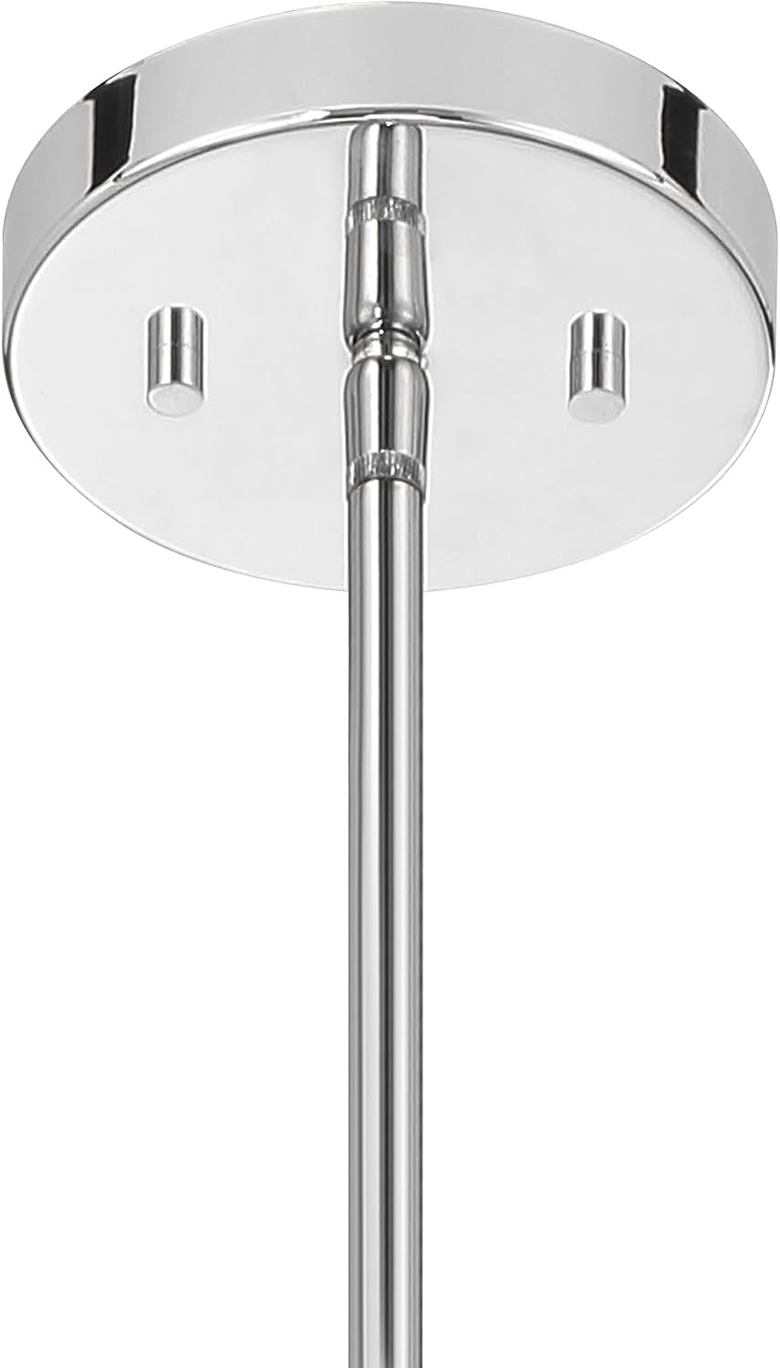 Savoy House 7-7209-1-11 Livingston White Opal Glass Pendant, 1-Light 60 Watt, 23" H x 16" W, Chrome