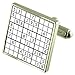 Select Gifts Sudoku Puzzle Sterling Silver Cufflinks Optional Engraved Box