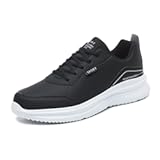 Men&apos;s Athletic Running Shoes&comma; Lightweight Athletic Sneakers&comma; Anti-Slip Sport Walking Shoes&comma; Black&sol;White