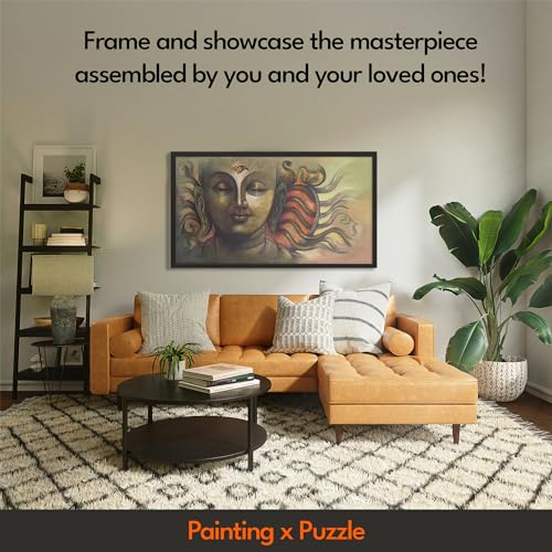 Image of Adiyogi(आदियोगी) Shiva, 500 Pieces Premium Wooden Jigsaw Puzzle for Adults and Kids 12+ Years | Indian Artwork Puzzle with Unique Cuts for Gifting on New Year | Puzzle for Kids & Adults