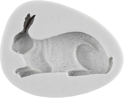 Miniatura 9 de MINFEIDMS Molde de silicona para fondant de conejo, orejas de conejo de Pascua, moldes de chocolate para decoración de pasteles, decoración de