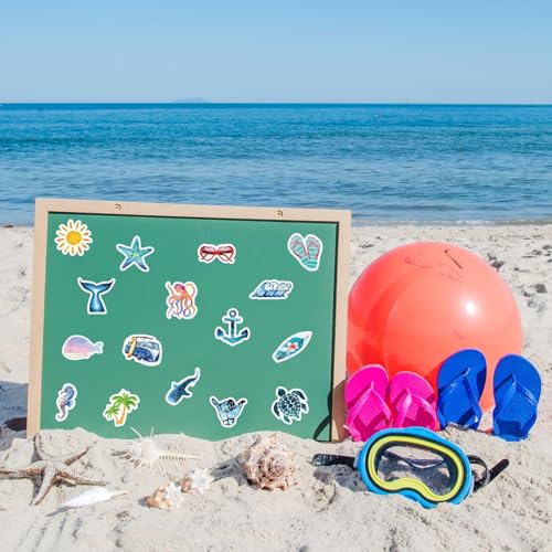 Haooryx Summer Beach Sticker Rolls, 1000 Pcs Watercolor Sea Animals - image 6