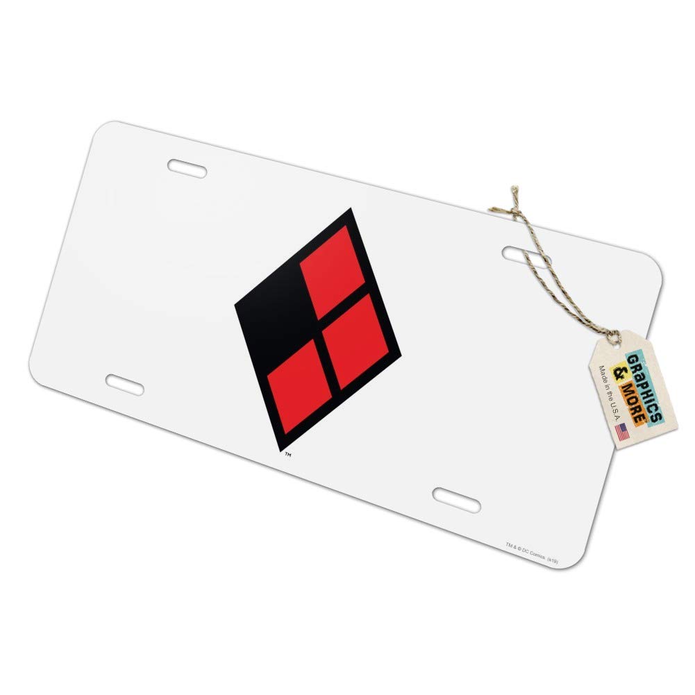 GRAPHICS & MORE Harley Quinn Diamond Logo Novelty Metal Vanity Tag License Plate