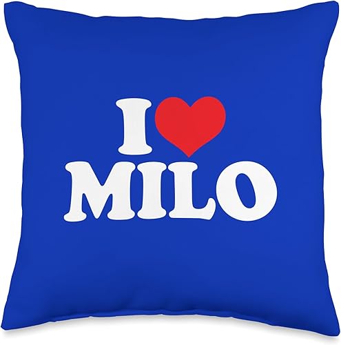 Miniatura 1 de I Love Milo Man Woman Kids Girls I Love, Heart Milo - Almohada (16 x 16 pulgadas), multicolor