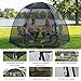 Alvantor Pop Up Screen House Tent 10x10 FT, Snap-fit Black Mesh Screen Gazebo with Peaked Roof, Portable Screen Room Canopy Shelter with Sandbags for Camping, Backyard, Picnic