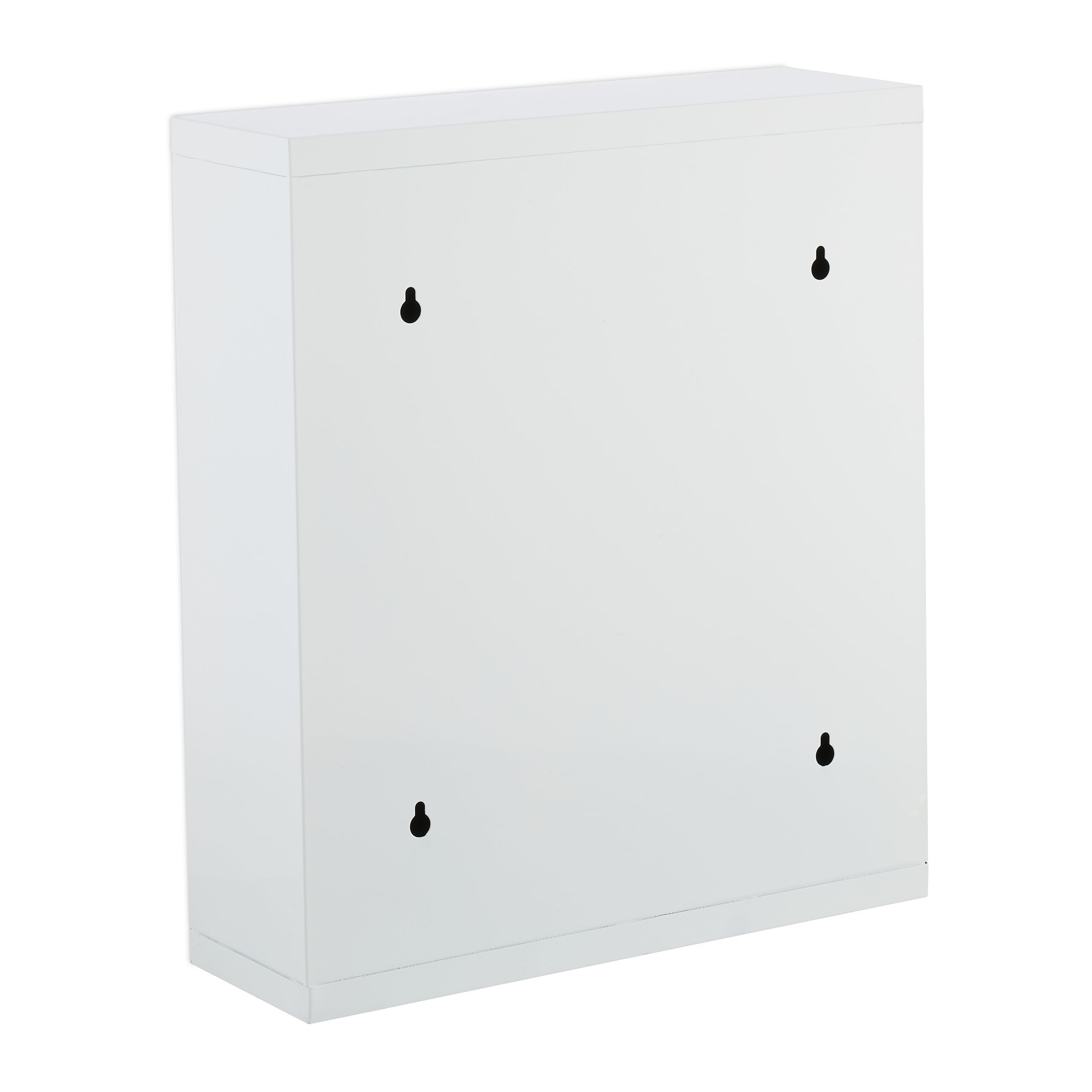 Relaxdays Armoire à Pharmacie, Placard verrouillable, pour médicaments, HxLxP : 36x31,5x10 cm, à accrocher, Blanc - Vert