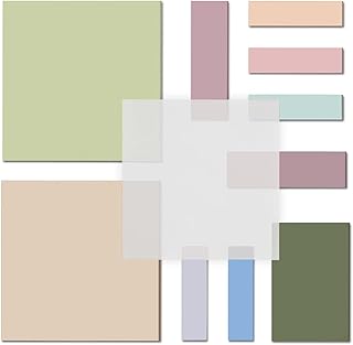 DIQMIAQ Clear Sticky Notes Tabs Set,400Pcs Waterproof Translucent Sticky Notes, Self-Sticky, Repositionable for Annotation Books, Page Markers,Bible Accessories, Index,School Supplies Post It Notes(A)