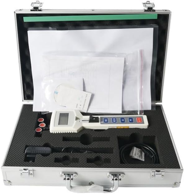 Digital Yarn Tension Meter Tester Fine Wire Tension Measurement Tool Tensionmeter with Tension Range 250 to 2500.0cN 41 Groups Data Storage for Filamentous and Linear Materials