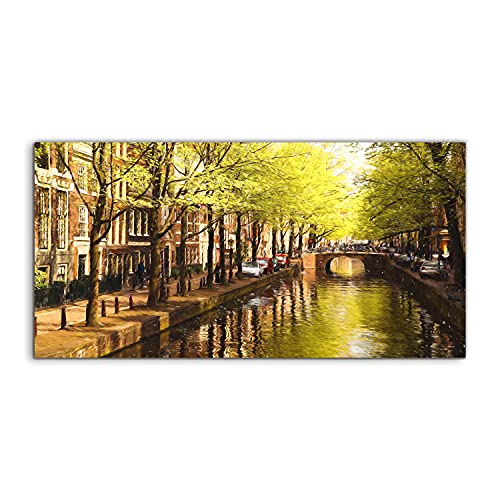 Tableau acrylique grand format anti-reflet pour mur sombre de salon