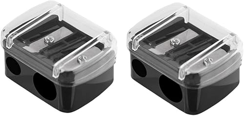 Beaupretty 2pcs sacapuntas delineador doble sacapuntas oficina labio herramienta portátil uso lápices de arte hogar aula y delineador de ojos lápiz