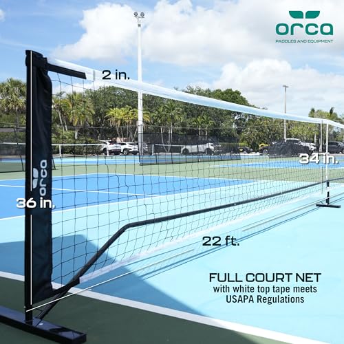 Image of Orca Pickleball Nets Multiple Styles, Full Court and Half Court Sets, Perfect for Indoor and Outdoor Pickleball Games