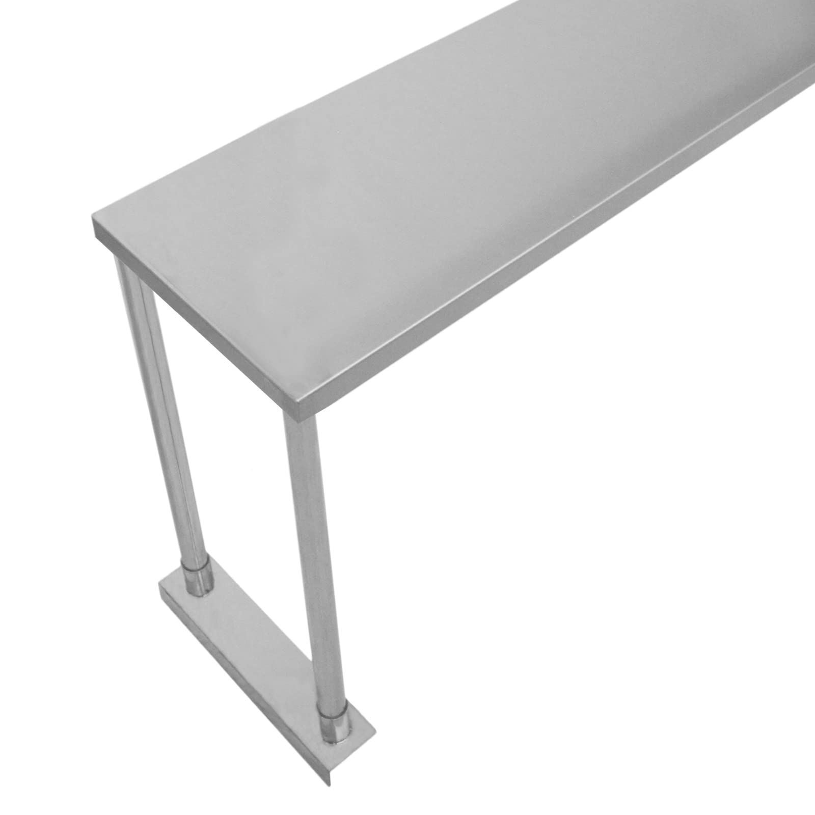 Sobremesa de Cocina Comercial de 304 Acero Inoxidable Estante de 1 Nivel Mesa de Catering Sólo para Preparación de Comida Industrial Capacidad 100kg por Estante 150x30x45cm Kit de Fijación Gratis