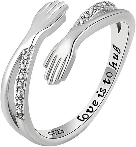 Miniatura 30 de 925 Sterling Silver Ring Minimalist Adjustable Rings Band Handmade Rings for Women Girls