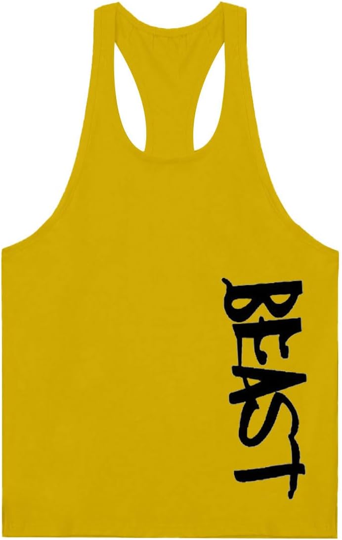 Men's Tank Tops Sleeveless Shirts Y-Back Gym Workout Stringer Tank Tops Bodybuilding Fitness T-Shirts - Image 4