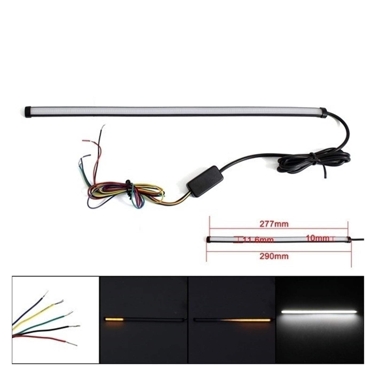Fanale posteriore per moto Luci posteriori per moto con freno, striscia LED sequenziale, strobo, stop, indicatori di direzione a flusso luminoso