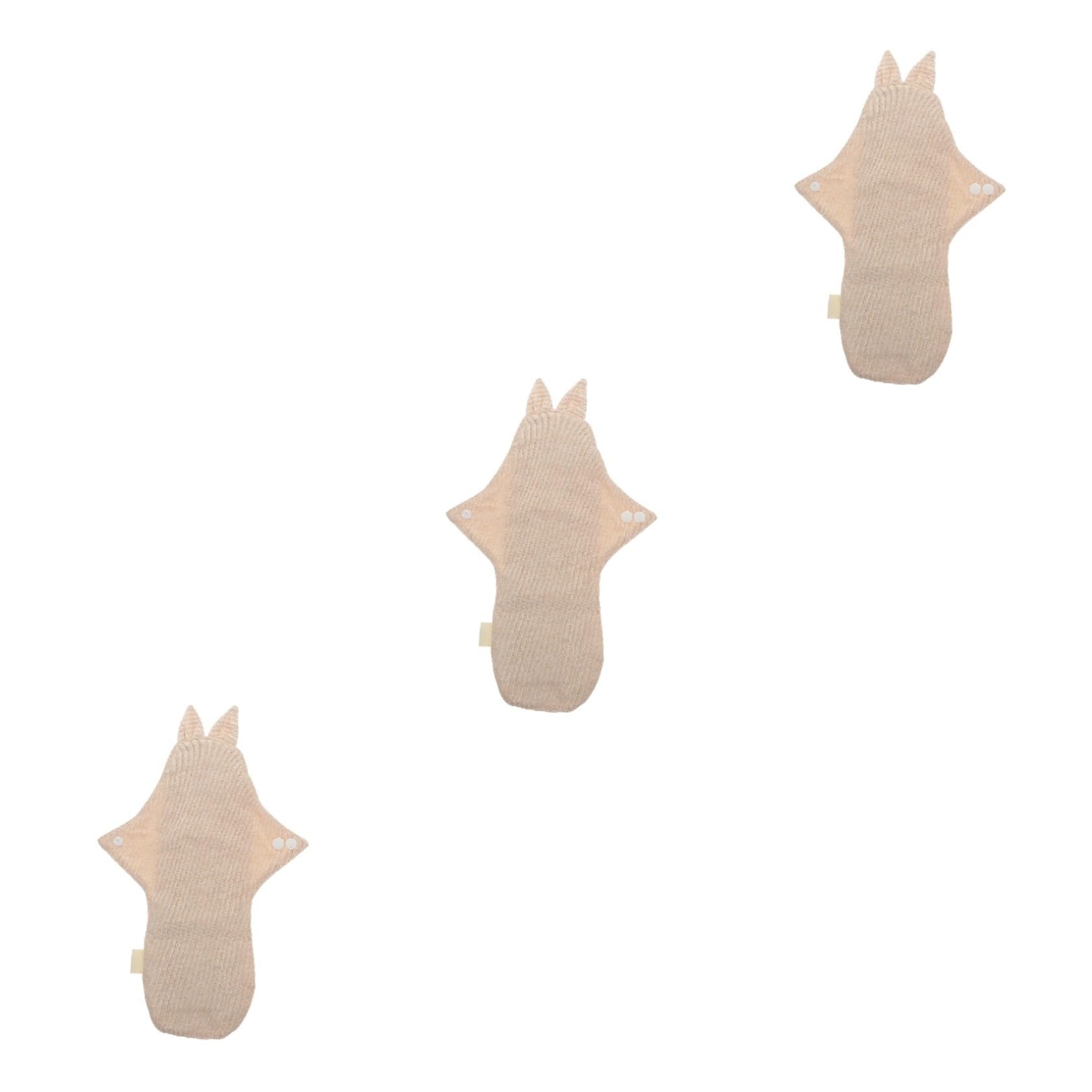 minkissy 3 Piezas Higiene De Las Aletas Festoneadas Compresas Menstruales Toallas Sanitarias Lavables Paño Menstrual De Algodón Absorbencia Menstrual Transatlántico Algodón Reciclable