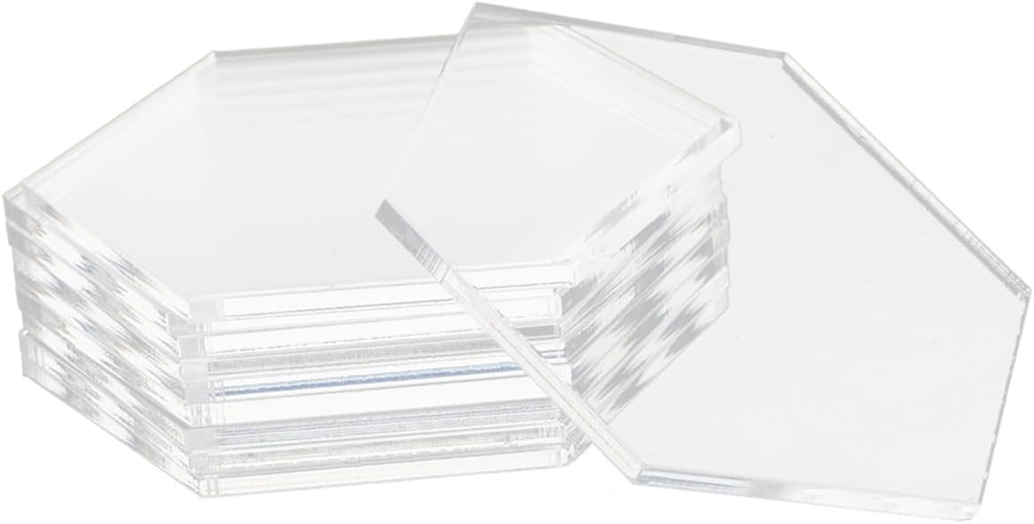 10-Piece Hexagon Acrylic Boards for DIY Decoration Painting Panels Craft and Art Supplies