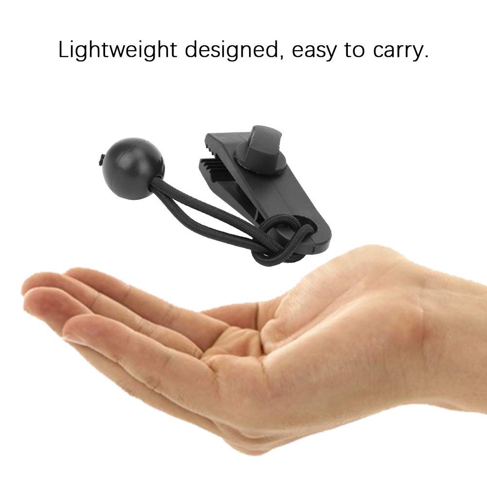Alomejor 10 Piezas Clips de Lona para Carpa, Abrazadera de fijación con cordón elástico