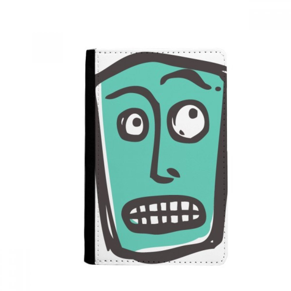 DIYthinker Suprised Abstract Face Sketch Happy Passport Holder Notecase Burse Wallet Cover Card Purse