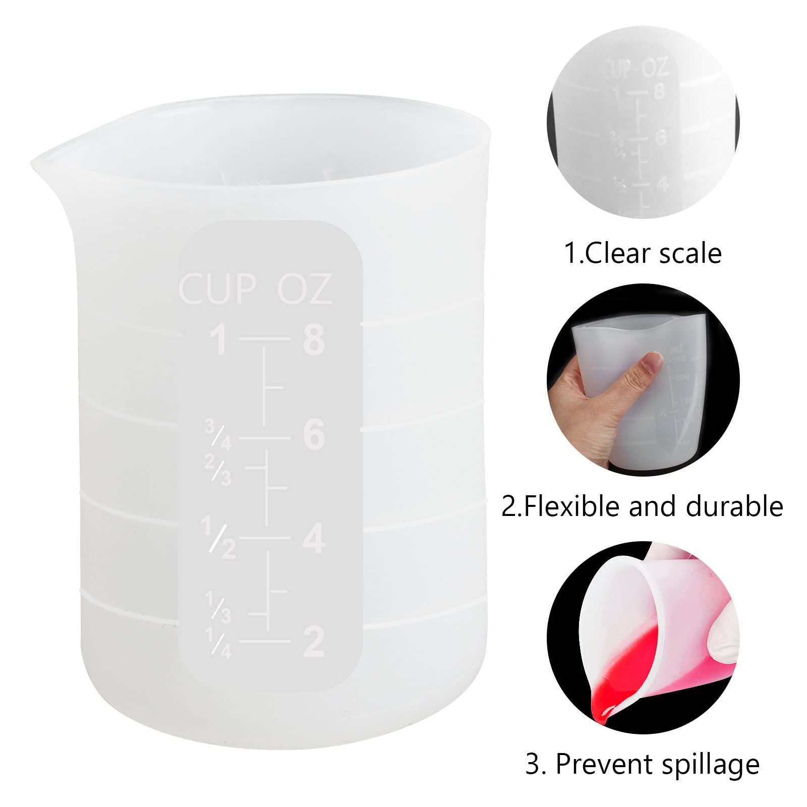 Set 44 Pezzi Per Resina E Artigianato - Bicchieri Silicone, Misurini, Contagocce, Guanti E Accessori - Foto 8