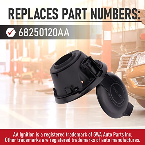 Fuel Filler Door Gas Cap Cover â Matte Black on Black - Compatible with Dodge - 2008, 2009, 2010, 2011, 2012, 2013, 2014, 2015, 2016, 2017-2023 Challenger - Replaces 68250120AA - Filler Cover - Image 4