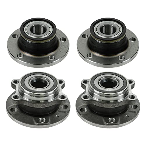 Image of TRQ Front and Rear Wheel Bearing and Hub Assembly Set 4 Piece