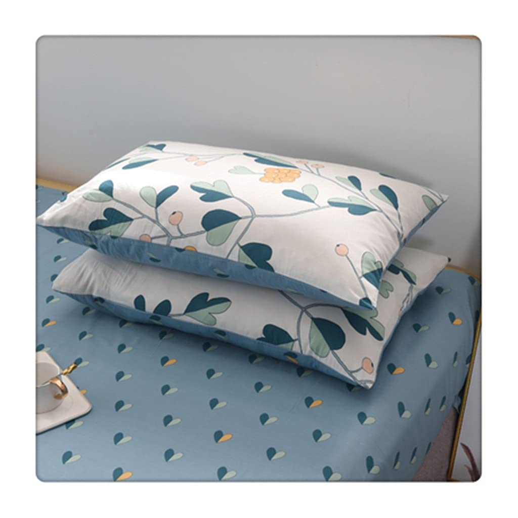 MFJGHU Northern Europe Cotton Minimalist Small Fresh Single Envelope Pillow Case Lovely a Pair(Style H)