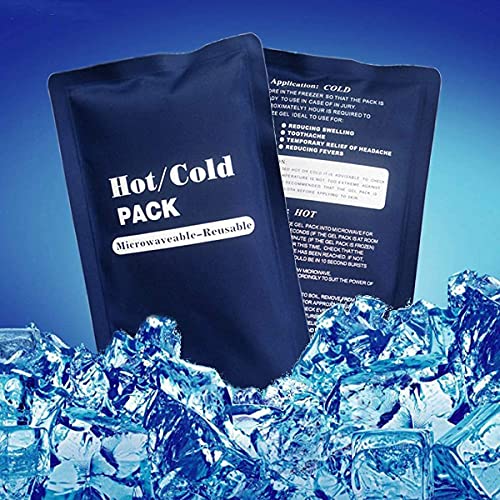 Image of Reusable Hot and Cold Ice Pack | Flexible Gel for Injuries, Pain Relief Cold Ice Gel Pack for Shoulders, Knee, Back, Neck Hot Compression Gel Pack for Pain Relief-Medium Pack of 2 (2 Pc)