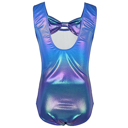 Image of MODAFANS Leotards for Girls Gymnastics with Shorts Dance unitards Tumbling Biketards with Hair Scrunchie for3-13T