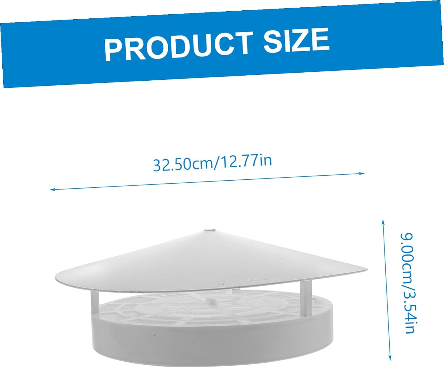 Toyvian Chimney Rainproof Cover PVC Vent Cap Multipurpose Roof Rain Hat White Top 160-200-250mm Universal Chimney Protector for Outdoor Stove Fireplace