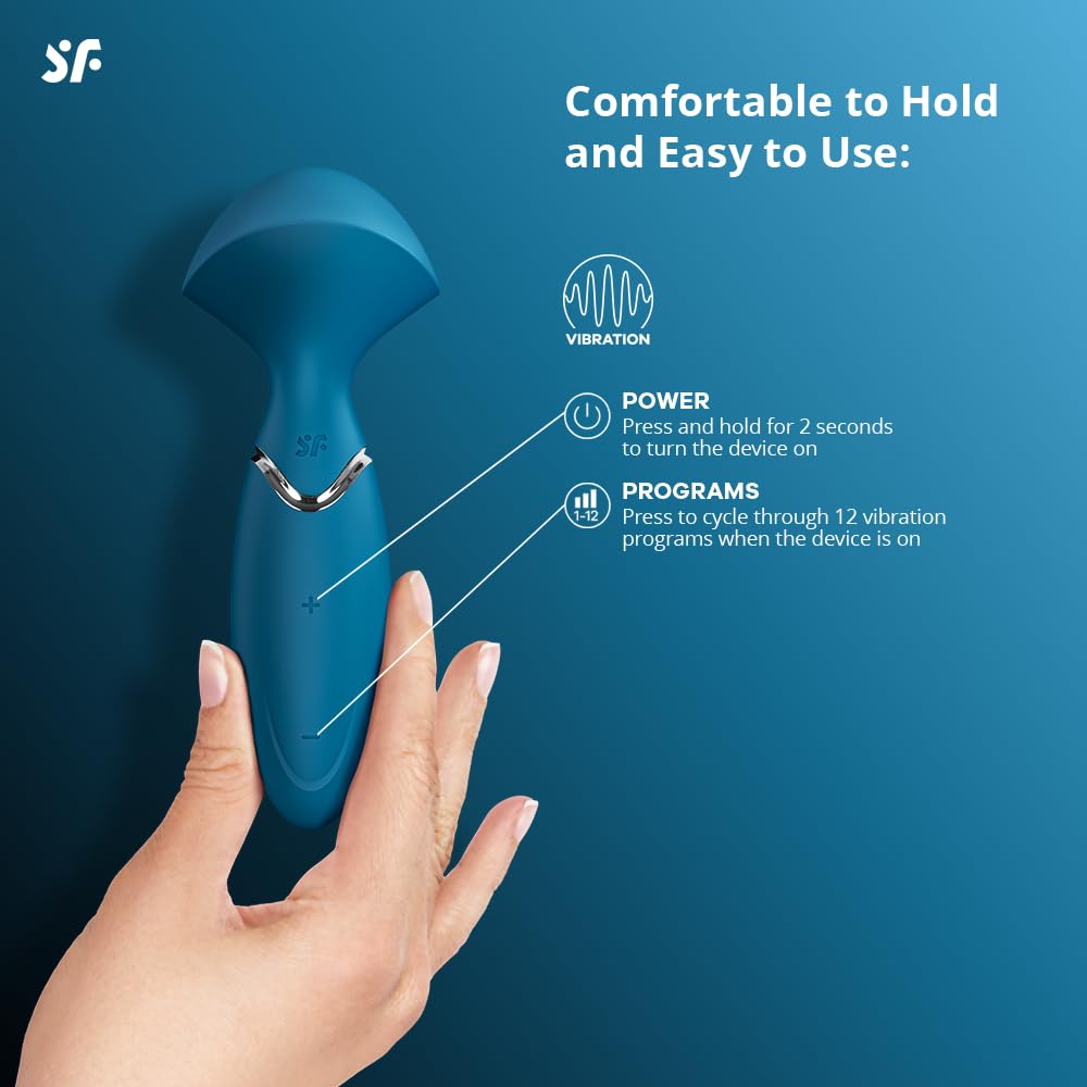 Amazon.com: Satisfyer Mini Wand-er Vibrator Sex Toy | Adult Toys for Women  | Wand Vibrator in Travel Size | Vibrating Sexual Pleasure Device |  Stimulation Vibrators | Woman Sextoy (Blue) : Health & Household