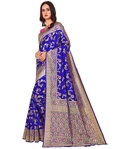 Image of Glory Sarees Women's Banarasi Silk Saree With Blouse Piece (Kara164 Parent)