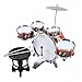 ISO TRADE Batteria per Bambini XL z con 5 percussioni e Sgabello Batteria per Bambini Strumento a percussione 1551