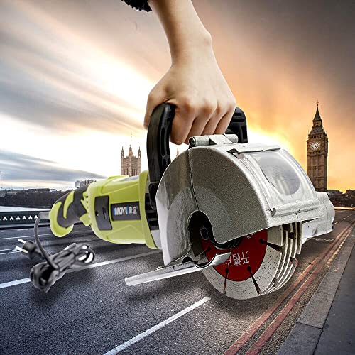 4000W Wall Groove Cutting Machine Electric Wall Chaser Slotting Machine Electric Wall Chaser Groove Cutting Slotting Machine Slotter Cutter Tool with 5 Saw Blades Diameter 125mm,7500 RPM