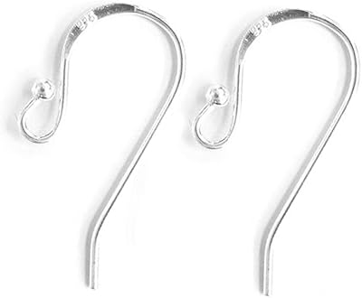 20 pcs 925 Sterling Silver Dot Ball French Hook Earwire Dangle Earring Connector/Findings