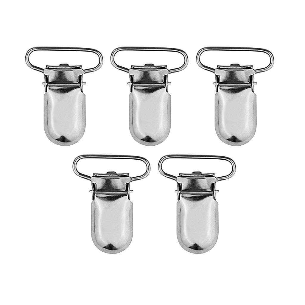 PIXZCSA 5pcs Secure Everything in Place with Metal Strap Clip Holder for All for Creative Projects Pacifiers Suspender Holder Clips