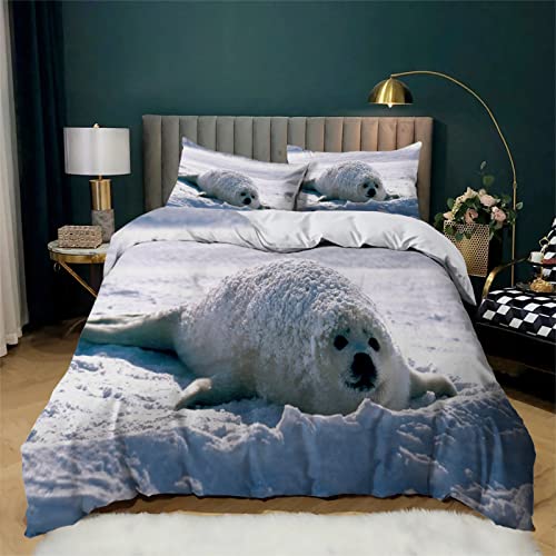 MAQUE Funda Nordica Cama 90 - Sello Blanco Suave Microfibra Juego Funda Nordica 90 - Funda Nordica 135x200 cm con Cremallera y 2 Fundas de Almohada 50x80 cm