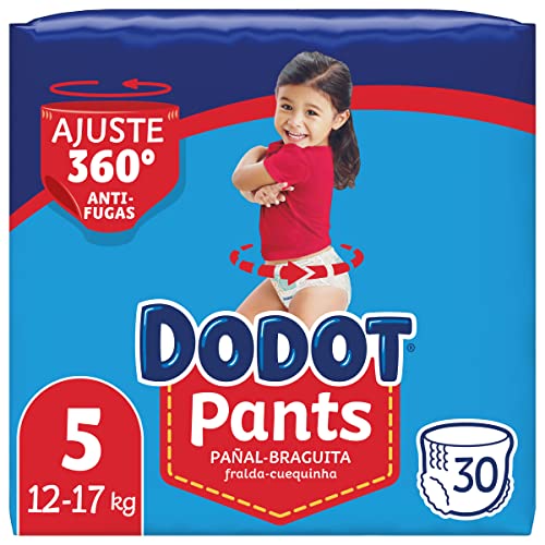 DODOT Pants pañales 12-17 kg talla 5 paquete 30 uds