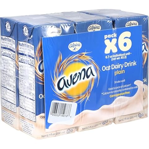 Avena Alpina Plain Oat Dairy Drink, 6.7 Ounce (Pack of 6) Cover