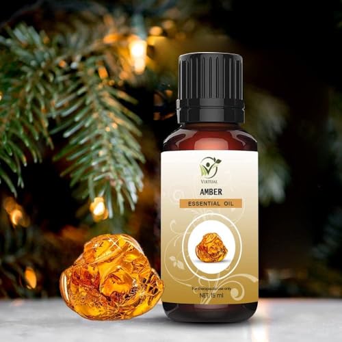 Image of VIRTUAL Amber Essential Oil 15ml | 100% Pure & Natural Undiluted Oil | Aromatherapy Essential Oil for Skin, Hair & Relaxation | Long Lasting Fragrance Oil
